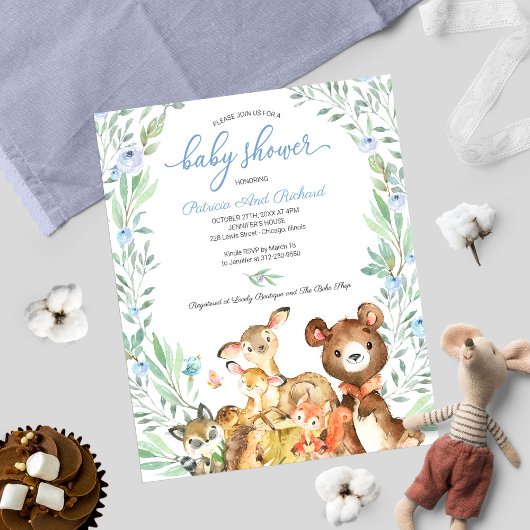 Schattig Baby shower Woodland