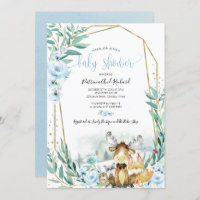 Schattig Baby shower Woodland Floral Greenery