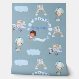 Schattig Baby Sky Adventure Behang