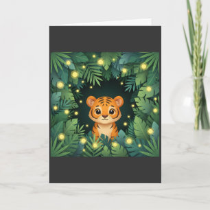 Schattig Baby Tijger Jungle Aardig Vuurvliegje Bos Kaart
