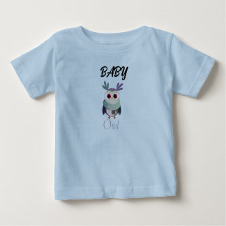 Schattig Baby Uil Graphic Zwart T-shirt - Schattig