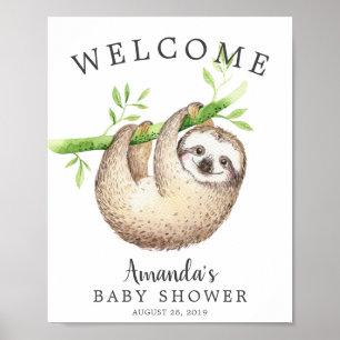 Schattig Baby - Welkomstwoord Baby shower Poster