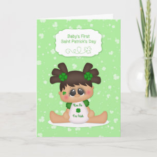 Schattig Babymeisje, Baby's 1e St. Patrick's Dag Kaart