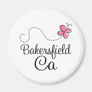 Schattig Bakersfield CA Californië Vlinder Gift Magneet