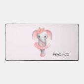 Schattig Ballerina Olifant En Pointe Bureaumat (Voorkant)