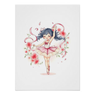 Schattig balletmeisje perfect poster