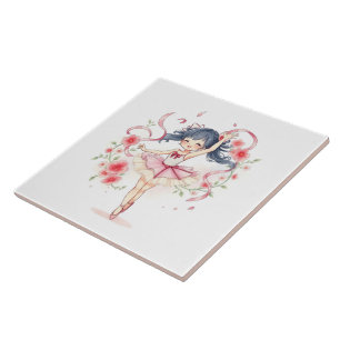 Schattig balletmeisje tegeltje