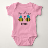 Schattig Bee Loved Gepersonaliseerd Romper (Voorkant)