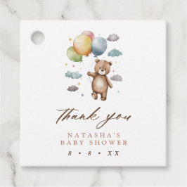 Schattig Beer en ballonnen Baby shower Dank u Bedankjes Labels