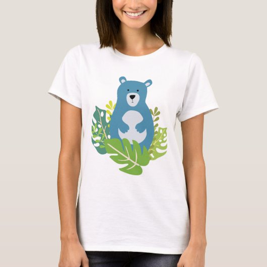 schattig beer in het bos T-shirt (Voorkant)