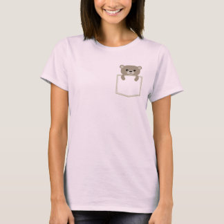 schattig beer in zak t-shirt