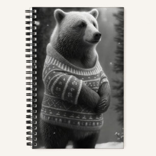 Schattig Beer met een Cozy Sweater Notitieboek