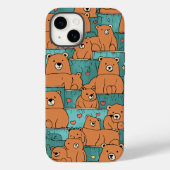 Schattig Beer Patroon Telefoonhoesontwerp Case-Mate iPhone Case (Achterkant)