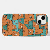 Schattig Beer Patroon Telefoonhoesontwerp Case-Mate iPhone Case (Achterkant (horizontaal))