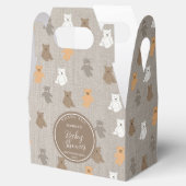 Schattig Beer Pattern Baby shower Bedankdoosjes (Geopend)