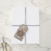 Schattig Beer Pattern Baby shower Cadeaulabel (Met Touw)