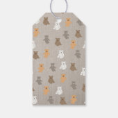 Schattig Beer Pattern Baby shower Cadeaulabel (Achterkant)