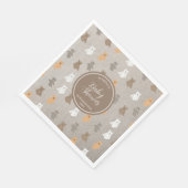 Schattig Beer Pattern Baby shower Servet (Hoek)