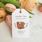 Schattig Beer thema Baby shower dank u Cadeaulabel