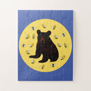 Schattig Beer van kleine honingbijen Legpuzzel