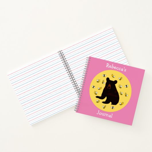 Schattig Beer van kleine honingbijen Notitieboek (Binnen)
