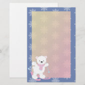 Schattig Beer voor skiën Briefpapier (Voorkant / Achterkant)