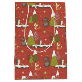 Schattig Beer, vos, & egel Kinder Kerstmis Grappig Medium Cadeauzakje (Voorkant)