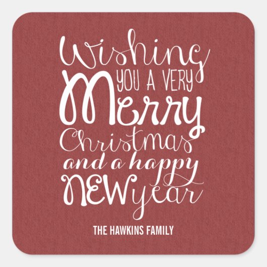 Schattig Bericht Kerst/Vakantie Stickers (Voorkant)