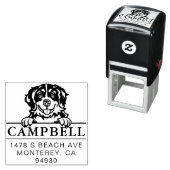 Schattig berner berg hond aangepaste hond adres  zelfinktende stempel (In situ)