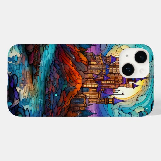 schattig bevlekt magisch kasteel Case-Mate iPhone case (Achterkant (horizontaal))
