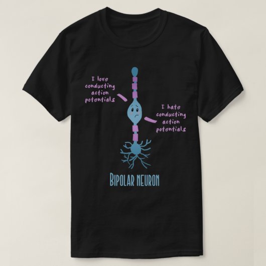 schattig bipolair neuron t-shirt (Design voorkant)