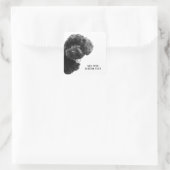©Schattig Black Poodle Puppy Custom Square Sticker (Tas)