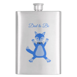 Schattig Blauw Baby Boy Fox Custom Papa To Be Flacon