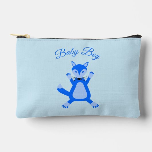 Schattig blauw baby jongen vos aangepaste geslacht etui (Voorkant)