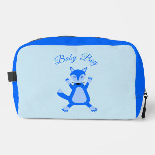 Schattig blauw baby jongen vos aangepaste geslacht toilettasje