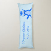 Schattig blauw baby jongen vos op maat lichaamskussen (Achterkant (Verticaal))