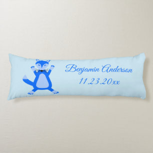 Schattig blauw baby jongen vos op maat lichaamskussen