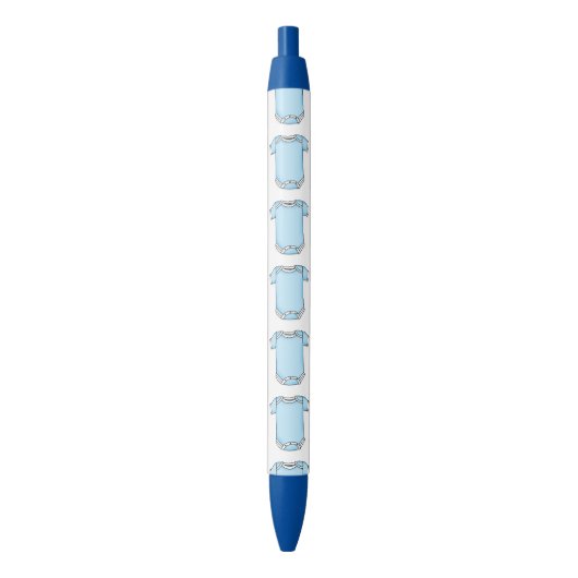 schattig blauw kinderkledij zwarte inkt pen (Voorkant Verticaal)