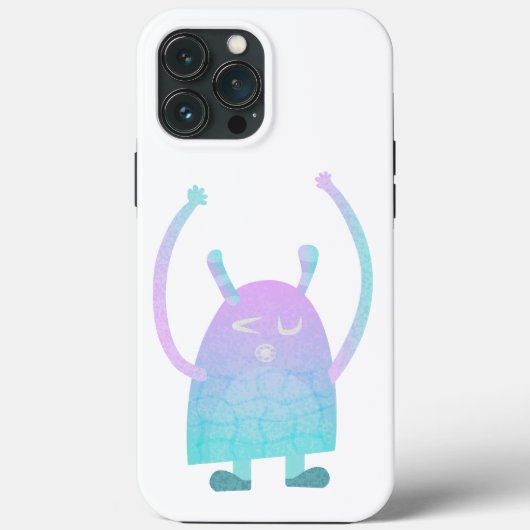 Schattig Blauw Monster Case-Mate iPhone Case (Achterkant)