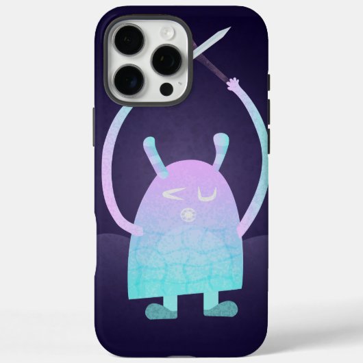 Schattig Blauw Monster Case-Mate iPhone Case (Achterkant)
