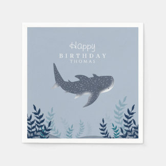 Schattig blauw onder het Zee Manta Ray Birthday Servet