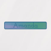 Schattig blauw paarse verloop gekleurde codenaam labels (Design 1)