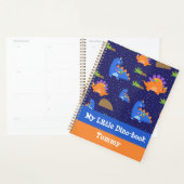Schattig blauw Sinaasappel Baby dinosaurus spranke Planner (Display)