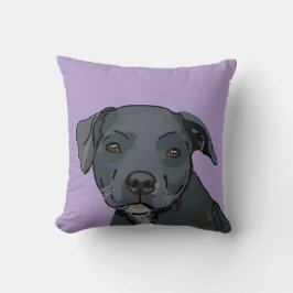 Schattig blauw staffy (lila) kussen