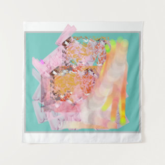 schattig blauwgroen blauw wandkleed