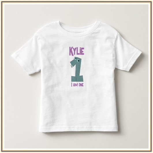 Schattig Blauwgroen en Paars ben ik één Kinder Shirts