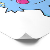 schattig blauwtongschotel poster (Hoek)