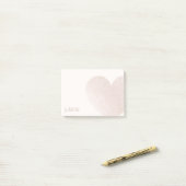 Schattig Bleek roze glitter hart Post-it® Notes (Op bureau)