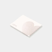 Schattig Bleek roze glitter hart Post-it® Notes (Schuin)