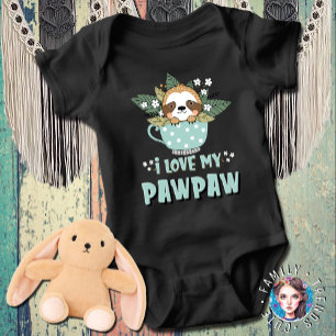 Schattig Bloem Kawaii Wasbeer Ik Hou Van Mijn Pawp Romper